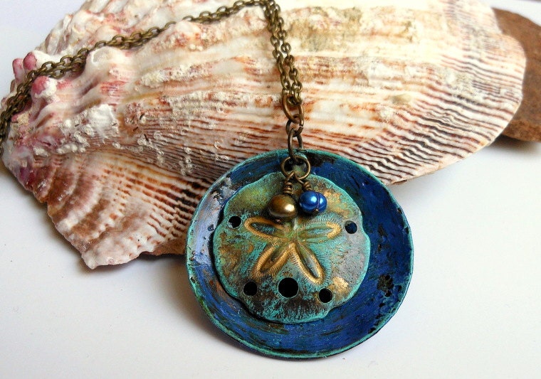 Sand Dollar Necklace,Tidepool Beach Jewelry