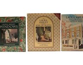 Set of 3 Laura Ashley Decorating Books - "Windows", "Book of Home Decorating", "Decorates A London House"
