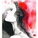 Print of Watercolor Fashion Illustration, Watercolor Painting, titled: Paris Red