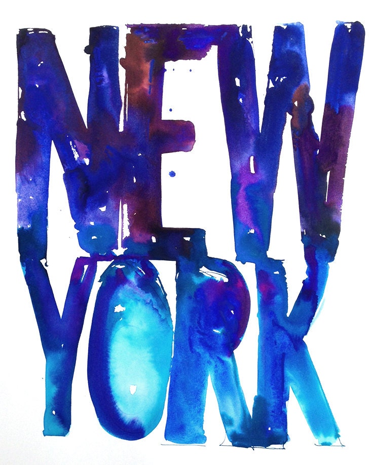Original Watercolor Painting New York