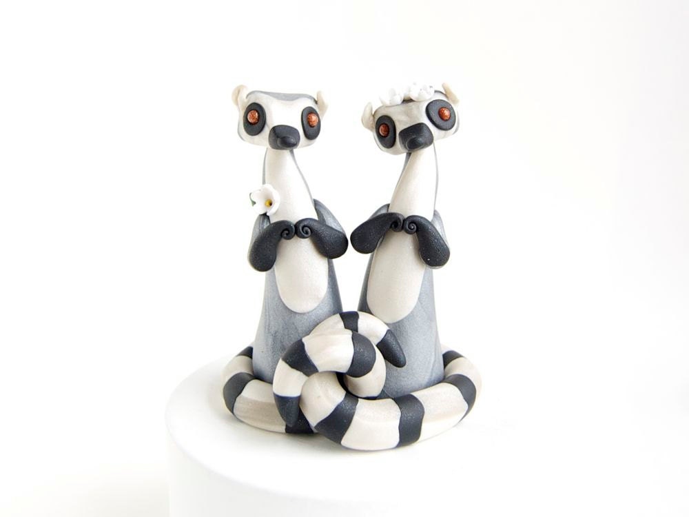 Lemur Wedding Cake Topper by Bonjour Poupette