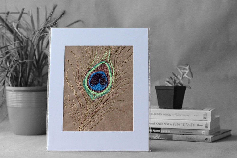 peacock feather / original artwork