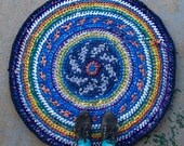 70's Rainbow Fair Isle Rag Rug