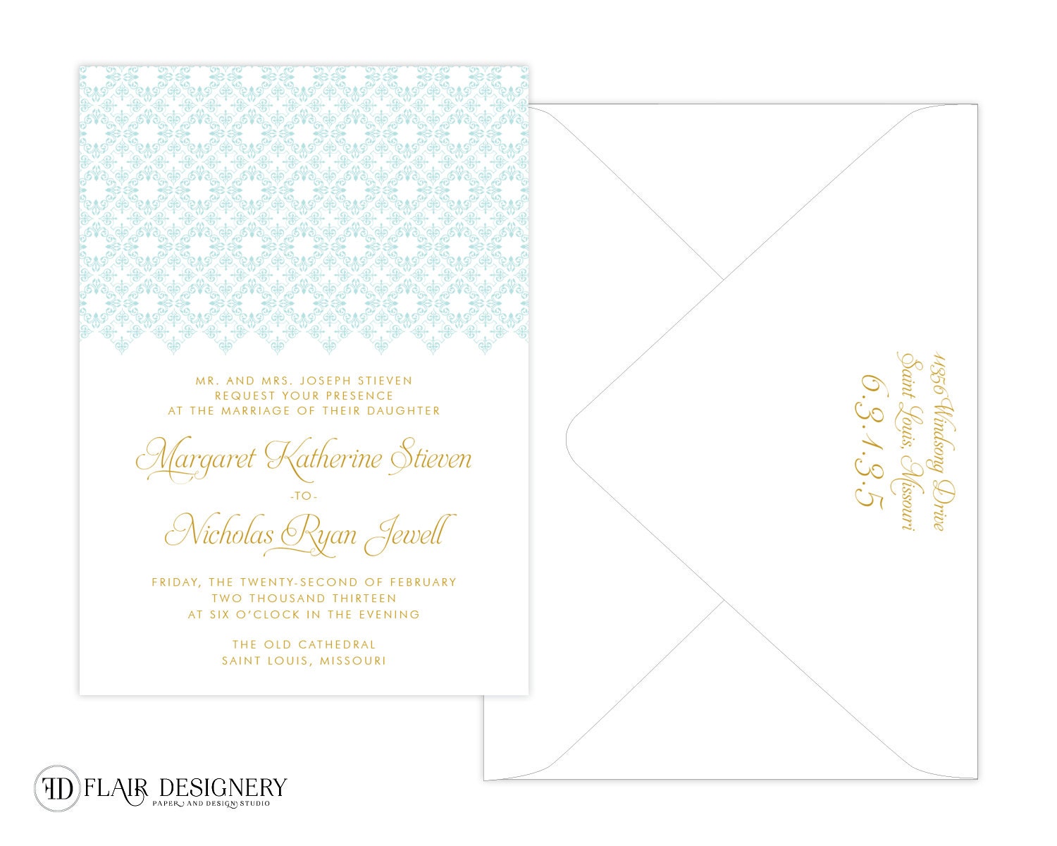 Mint To Be Wedding Invitation - Set of 50 - by Flair Designery Il_170x135