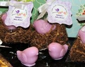 Set of 10 Tweet Bird Soap Party Favors  Baby Shower Bridal Shower Birthday Wedding Custom Party Favors Includes Customized Tags