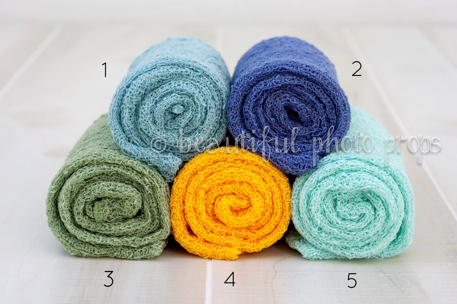 Stretch Knit Wraps in Blues Greens