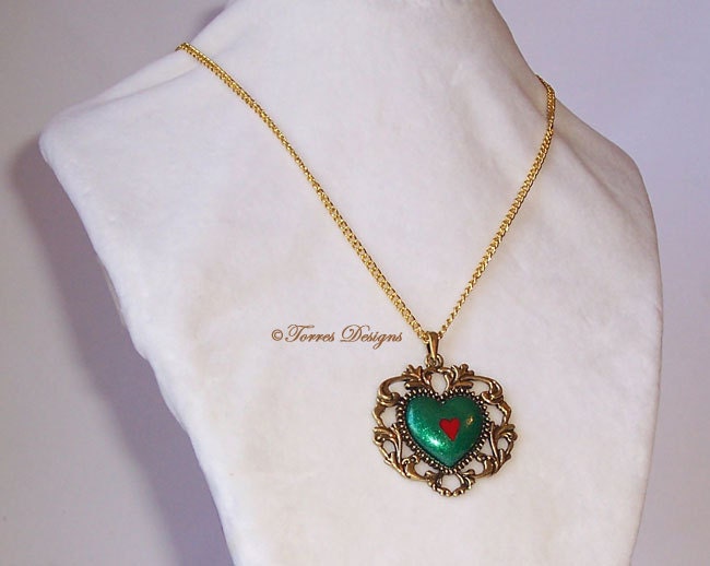 Heart Piece Container Necklace Legend of Zelda Twilight Princess Custom OOAK One of a Kind TorresDesigns