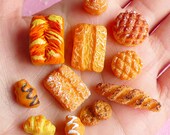 Bread Cabochon Mix (11pcs) Kawaii Miniature Sweets Mini Bakery Cabochon Decoden Cell Phone Deco FCAB025