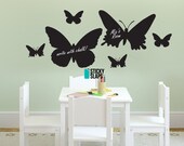 Chalkboard Butterfly Decal Set Of 2 To Organize Your Kitchen, Home, Office. or kids room