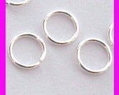 30x 6mm 18 gauge round sterling silver open jump rings R22 solid 925 connector findings