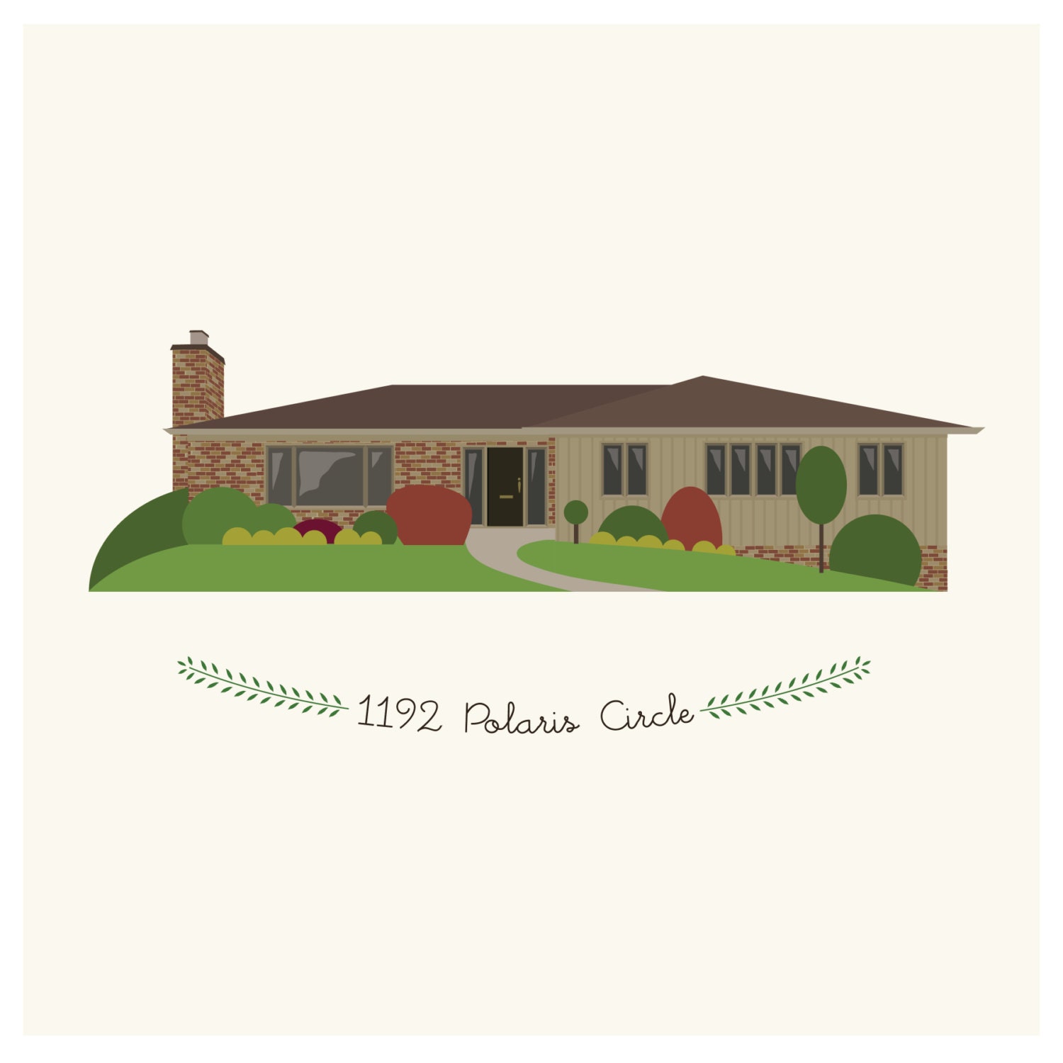 8X8 custom House Portrait