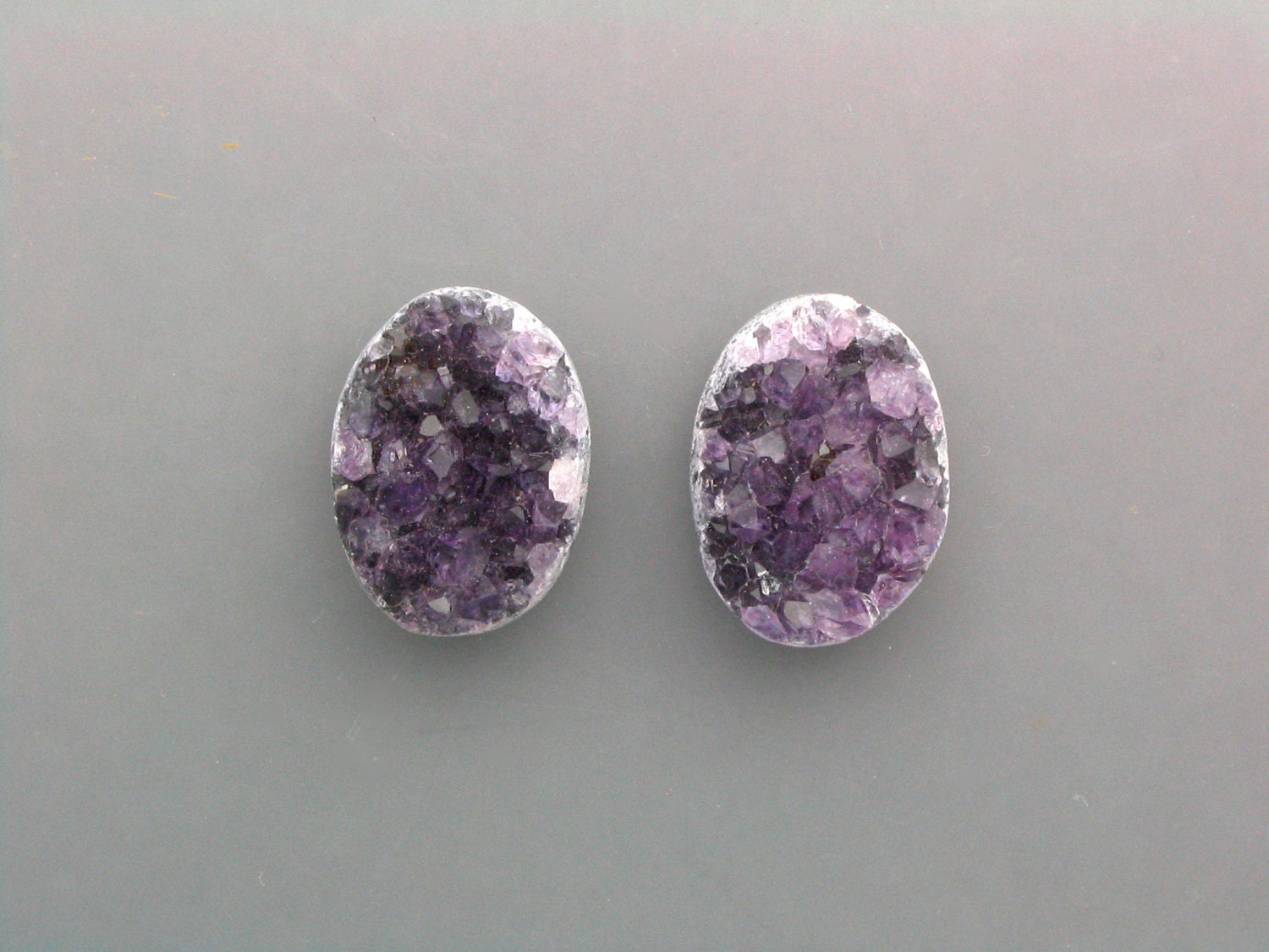 Amethyst Cabochon Pair