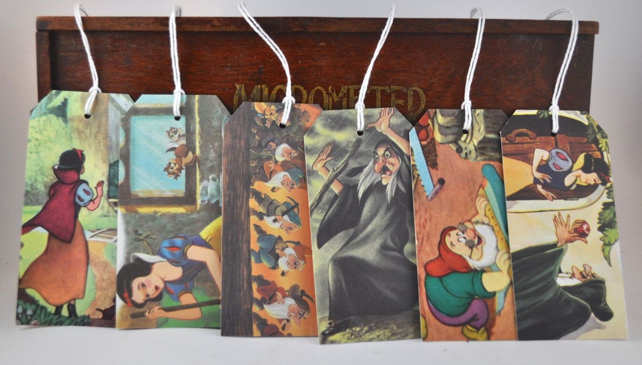 Snow White greeting card repurposed vintage Little Golden Book party children birthday