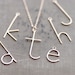 Custom Initial Monogram Letter Necklace in 14 Kt Goldfill with Chain