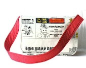 OOAK Vintage newspaper Messenger bag,shoulder bag,Valentines day