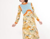 20% OFF - 60s MOD Dress - 1960s Dress - Japanese Garden Print
