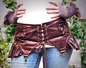 Sh Sh She's So Shameless Steampunk Mini Garter Belt Style Skirt READY TO SHIP