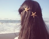 Starfish Barrettes - Starfish Hair Clips Starfish Hair Accessories Mermaid Hair Accessories Beach Hair Accessories Nautical Accessories Cute