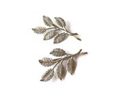 Silver Leaf Bobby Pins - Branch Bobby Pins Silver Bridal Hair Pins Grecian Hair Accessories Woodland Wedding Bridal Hair Accessories Cute