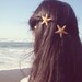 Starfish Barrettes Starfish Hair Accessories Mermaid Hair Accessories Beach Hair Accessories Cute Adorable Elegant Romantic Whimsical Dreamy
