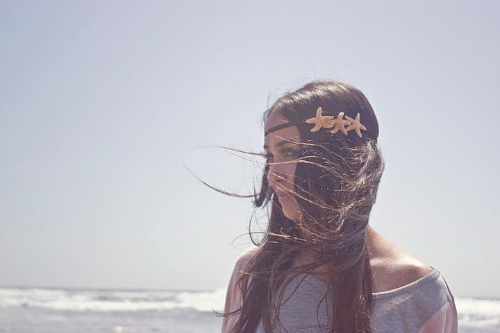 Triple Starfish Headband - Starfish Hair Accessories - Mermaid Headband - Mermaid Hair Accessories - Cute Adorable Romantic Whimsical Dreamy