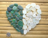 65 Beach Glass Nuggets - White & Green - Seaham Sea Glass - English Seaglass - Jewelery Supplies (1321)