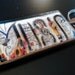 Floral Music Glass and Metal Keychain
