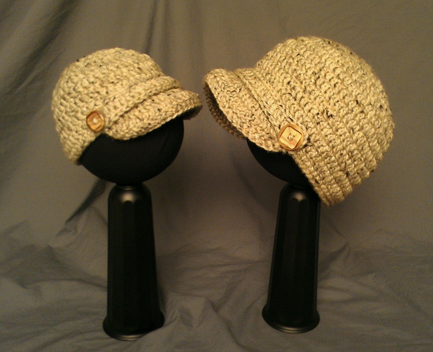 Newsboy cap Crochet visor beanie hats create your own