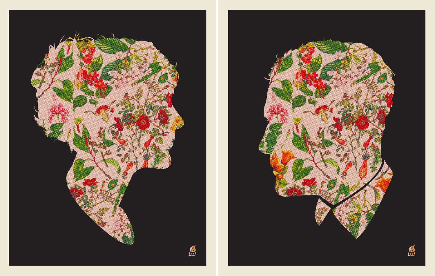 Floral Couple Silhouette combo deal