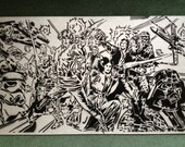 star wars stencil art painting on card,gift,sci fi,spraypaints,space,boys,stormtroopers,comics,silver,hand cut,hand drawn,darth vader,home