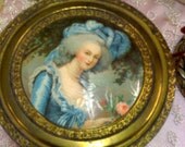 Antique Bronze French powder box