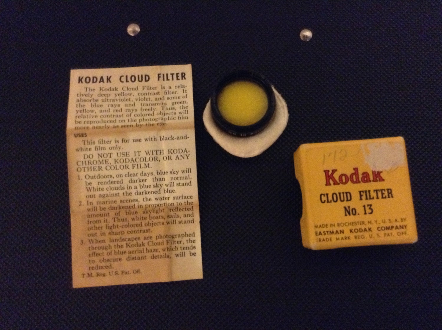 Kodak Cloud Filter No. 13 for Hawk eye Brownie Camera