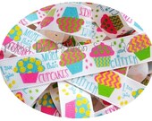Love you more than Cupcakes  Ribbon 5 yards 7/8 inch printed grosgrain ribbon