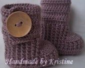 baby booties crochet knitted baby boots knit shoes handmade for newborn, 0 to 3 month or 3 to 6 months- CHOOSE your SIZE and COLOUR
