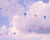 Summer Bunting Photography Pastel Colors Blue Home Decor 10x8 Print Summer Days...