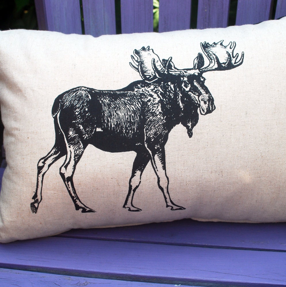 Original Canadian Moose Screen Printed Pillow