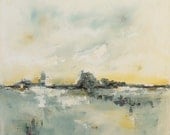 Abstract Landscape Original Art-  Clay Sea 20 x 20