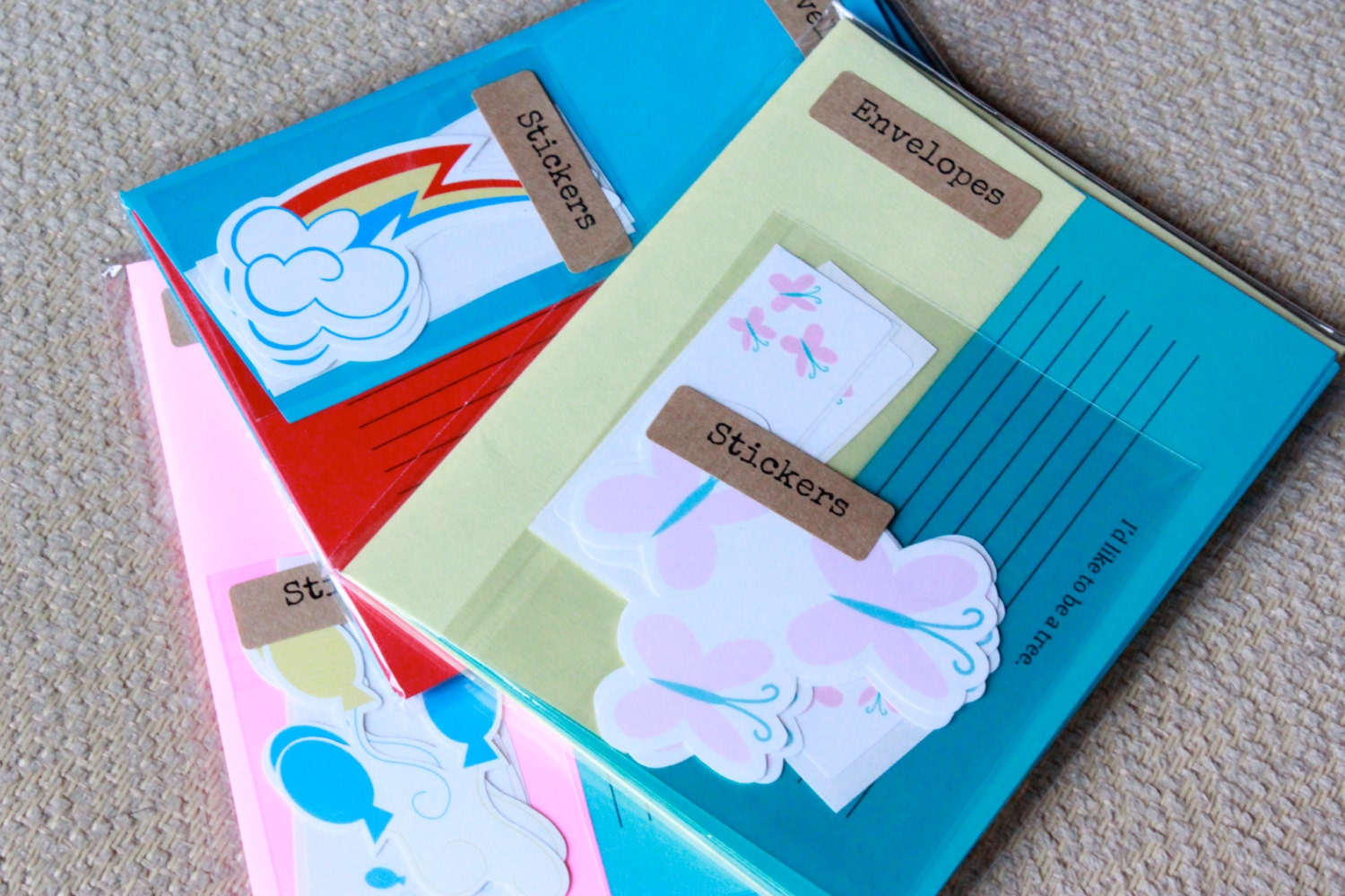Handmade My Little Pony Stationery Set in Your Choice of Pony