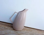 Pale Pink Mid Century Modern Glazed Pitcher