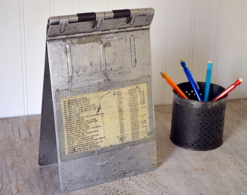 Vintage Metal Clipboard Police Clipboard by OldTimePickers