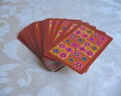 Vintage Whitman Playing Cards Deck Plastic Coated, Western Publishing Co. USA, Abstract Kaleidoscope Pink Purple Yellow Orange