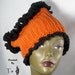 Black and Orange Triangle Ruffled Crown