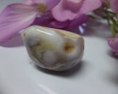 Moonstone Gemstone Ring Adjustable Tumbled Stone Ring NOT DYED