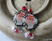 Upcycled Bottle Cap Earrings