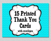 15 - THANK YOU note cards includes envelopes , SHIPS within 1-2 days by The Trendy Butterfly Il_170x135