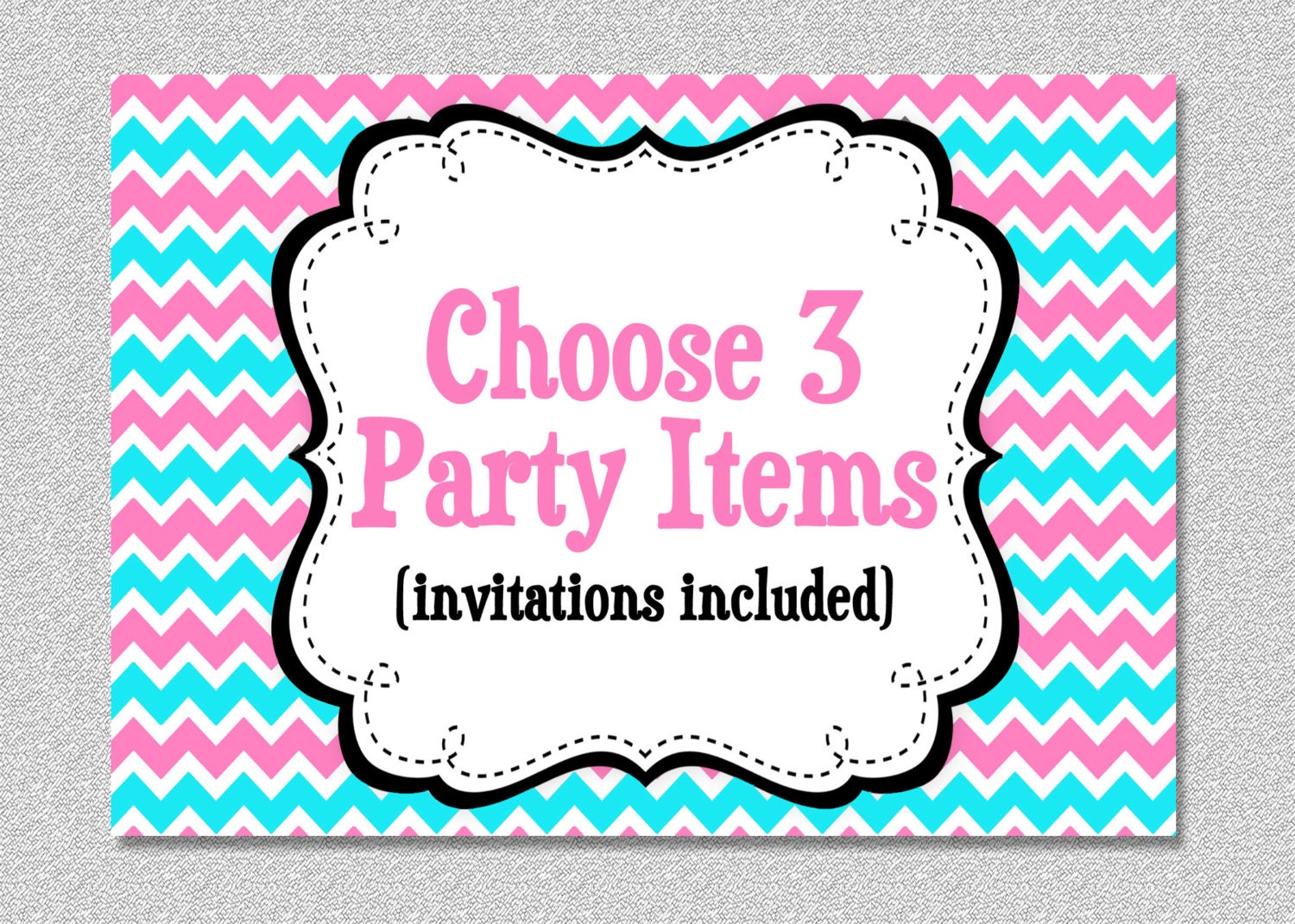 Party Package - Custom Party Package Choose Any 3 Items Il_570xn