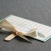 Starfish and Shell Beach-Themed and Ribbon Custom Fan Wedding Program Shown in Aqua, Ivory and Taupe -- DEPOSIT