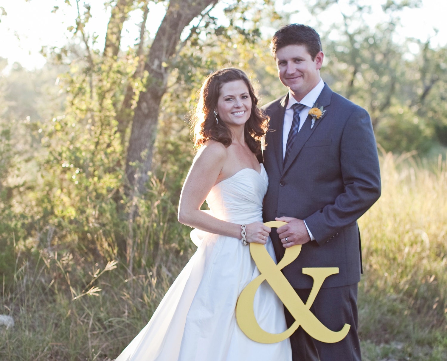 Large 18 inch Ampersand Photo Prop '&' Wedding Sign - Yellow or Choice of Color