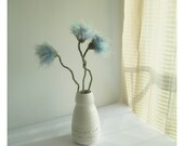 SALE - 3 Crochet Blue Asters with Flexible Stems - Ready to Ship SALE