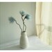 SALE - 3 Crochet Blue Asters with Flexible Stems - Ready to Ship SALE